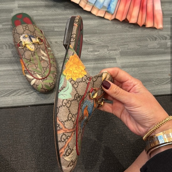 Gucci bird and butterfly print Princeton mule slide - Picture 2 of 9